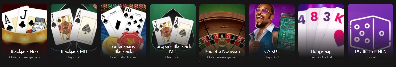 Betninja Casino Tafelspellen